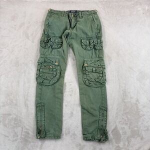 Vintage 40Weft Cargo Military Utility Paratrooper Pants in Green Men 32x32 IT44